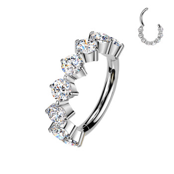 Piercing Cerchio Clicker con Cristalli