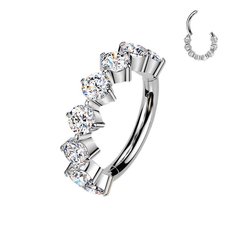 Piercing Cerchio Clicker con Cristalli