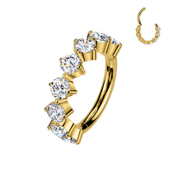 Piercing Cerchio Clicker con Cristalli