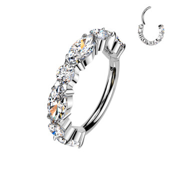 Piercing Cerchio Clicker con Cristalli