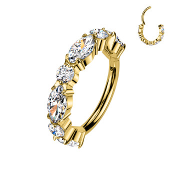 Piercing Cerchio Clicker con Cristalli