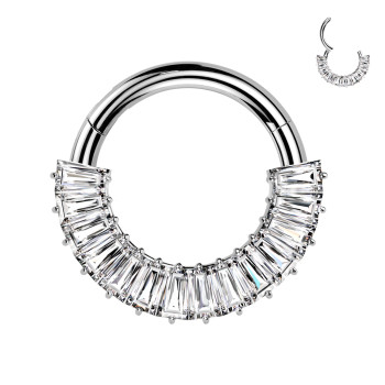 Fan-Shaped Ice Crystal Hoop Piercing
