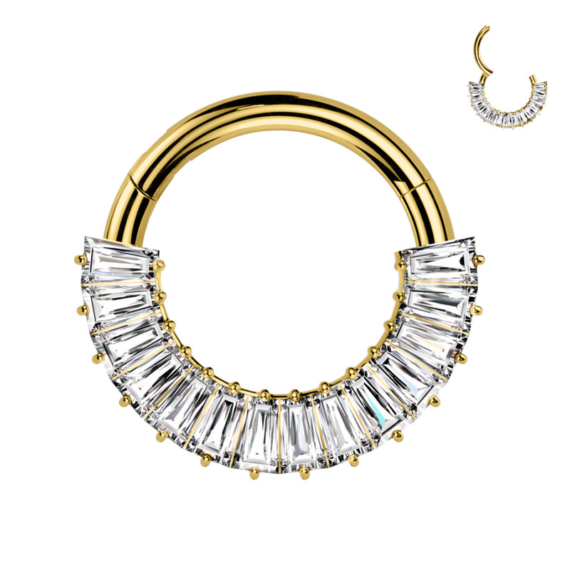 Fan-Shaped Ice Crystal Hoop Piercing