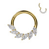 Ice Crystal Leaf Hoop Piercing