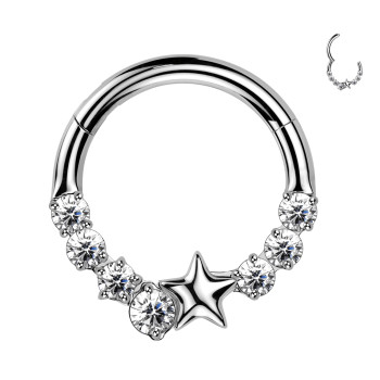 Piercing Cerchio Clicker con Cristalli