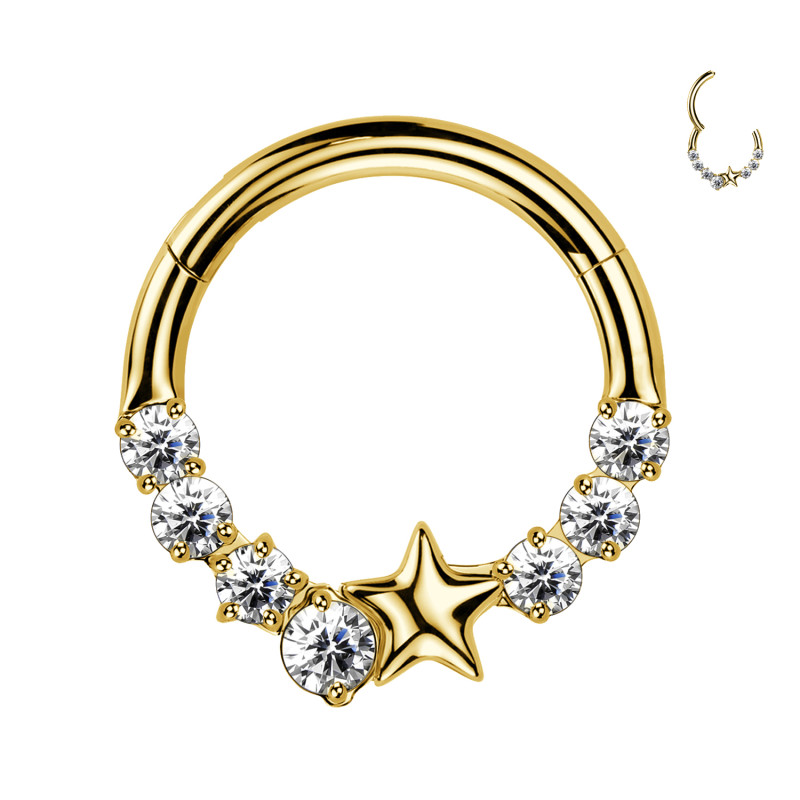 Piercing Cerchio Clicker con Cristalli